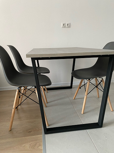 Деревянный стол Лота Лофт 140х80 дуб крафт табачный / черный матовый фото покупателя 415