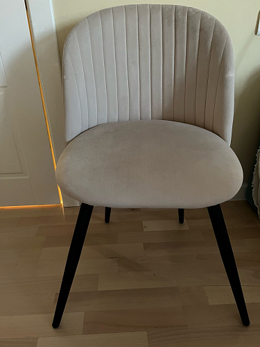 Стул на металлокаркасе Gabi 1 light blue / black / gold фото покупателя 109