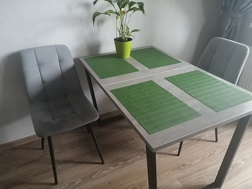 Деревянный стол Лота Лофт 140х80 черный матовый / бетон светлый фото покупателя 24