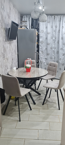 Стул на металлокаркасе Чилли К светло-серый велюр / черный каркас фото покупателя 1359