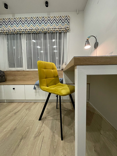 Стул на металлокаркасе Чилли черный / голубой фото покупателя 1394