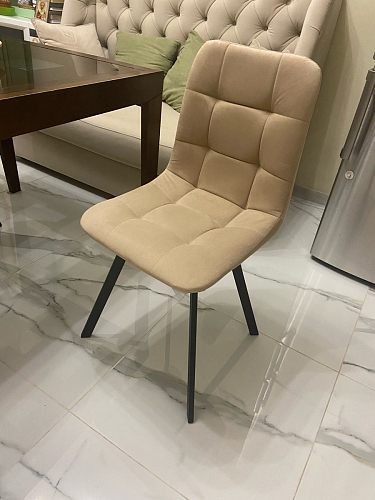 Стул на металлокаркасе Чилли К темно-серый (velutto 32) / черный фото покупателя 297