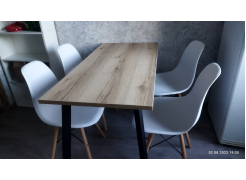 Стол Тринити Лофт 120 32 мм бетон / черный матовый фото покупателя 264