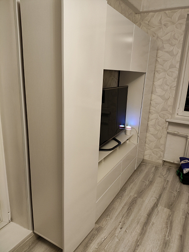 Готовая гостиная Румба белый / белый глянец  - Уцененный экземпляр фото покупателя 96