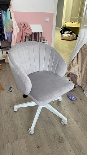 Компьютерное кресло Пард confetti silver серый / черный фото покупателя 192