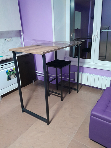 Барная стойка Дилан Лофт 120х40х98 дуб делано темный фото покупателя 191