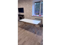 Деревянный стол Абилин 90х76 светло-серый / черный матовый фото покупателя 1