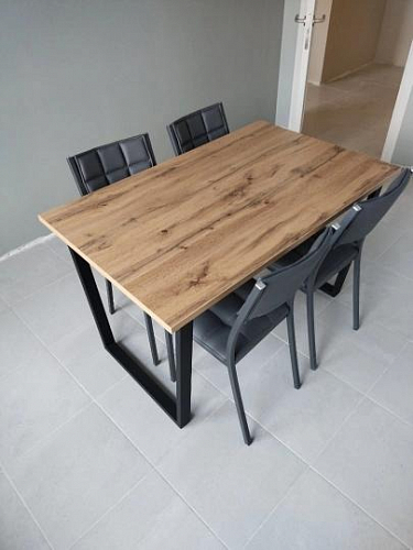 Деревянный стол Лота Лофт 140х80 дуб крафт табачный / черный матовый фото покупателя 595