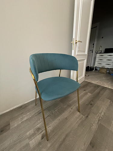 Стул на металлокаркасе Kamelia green / gold фото покупателя 113