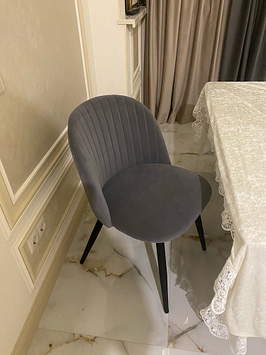 Стул на металлокаркасе Gabi 1 light purple / black / gold фото покупателя 317