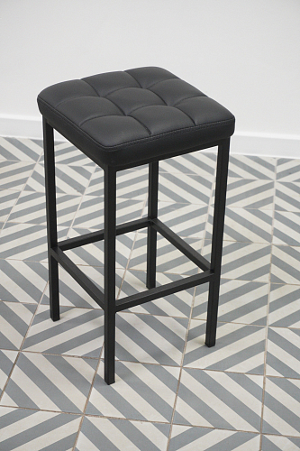Барный стул Лофт микровелюр катания блэк / черный матовый из шоурума 2