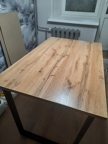 Деревянный стол Лота Лофт 120x75 дуб крафт табачный / черный матовый фото покупателя 315