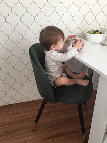 Стул на металлокаркасе Gabi green / black / silver фото покупателя 50