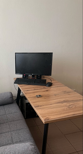 Стол Тринити Лофт 120 32 мм дуб галифакс табако / черный матовый фото покупателя 93