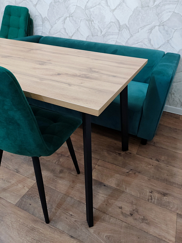 Стол Тринити Лофт 120 32 мм бетон / черный матовый фото покупателя 396