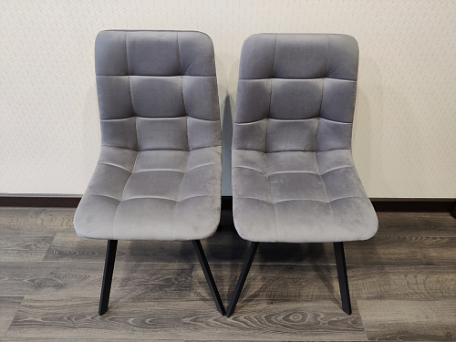 Стул на металлокаркасе Чилли синяя ткань / белый фото покупателя 727