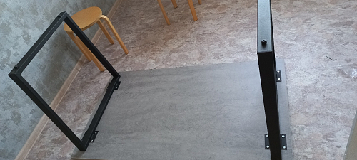 Стол Лота Лофт 140 25 мм черный матовый / бетон фото покупателя 376