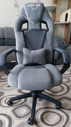 Компьютерное кресло Driver/Драйвер кожзам черный / серый фото покупателя 8