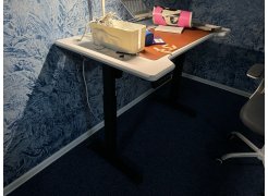 Компьютерный стол Маркос 140х80 светло-серый / черный фото покупателя 8