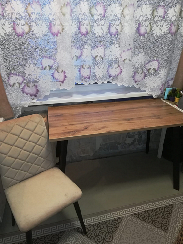 Стол Тринити Лофт 120 32 мм бетон / черный матовый фото покупателя 387