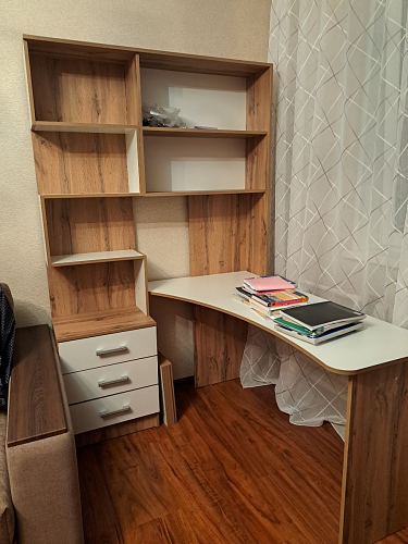 Компьютерный стол Ганор правый дуб вотан / белый фото покупателя 13