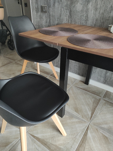 Деревянный стул Bonuss black / black фото покупателя 78