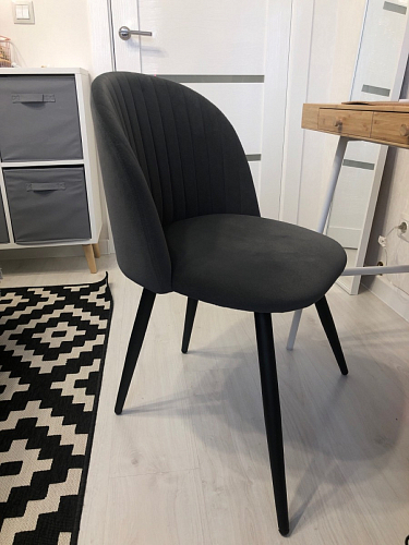 Стул на металлокаркасе Gabi 1 light purple / black / gold фото покупателя 20