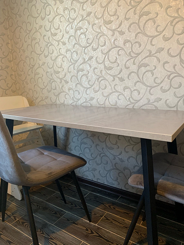 Стол Тринити Лофт 120 32 мм дуб галифакс табако / черный матовый фото покупателя 390