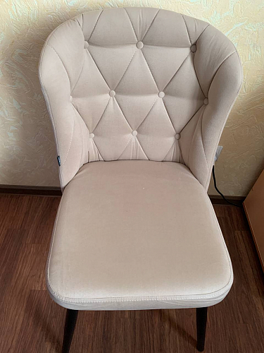 Стул на металлокаркасе Алиссум velutto 05 / белый фото покупателя 2