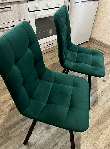 Стул на металлокаркасе Чилли черный / голубой фото покупателя 1142