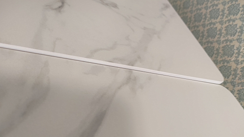 Керамический стол Норман 140 (200) х 80 белый мрамор alpin white / snow white / белый фото покупателя 8