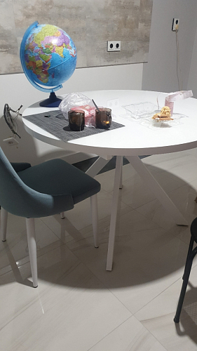 Стул на металлокаркасе Kora wine red / black фото покупателя 475