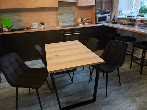 Деревянный стол Лота Лофт 120x75 дуб крафт табачный / черный матовый фото покупателя 540