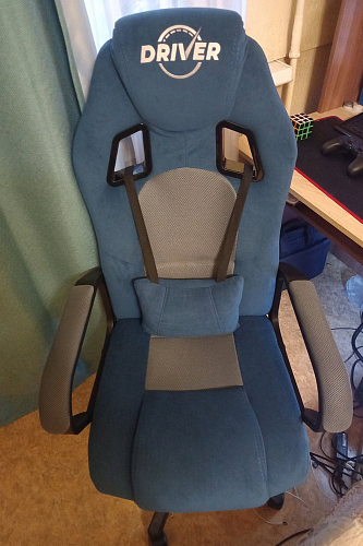 Компьютерное кресло Driver/Драйвер кожзам черный / серый фото покупателя 116