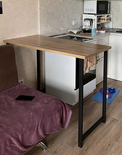 Барная стойка Дилан Лофт 120х40х90 бетон светлый фото покупателя 67