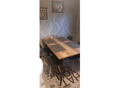 Стол Тринити Лофт 120 32 мм бетон / черный матовый фото покупателя 201