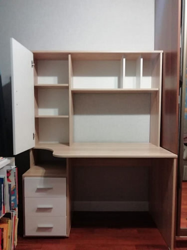 Стол компьютерный КСТ-16 бетон / белый фото покупателя 107