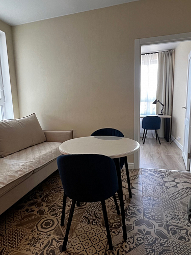 Стул на металлокаркасе Gabi 1 light blue / black / gold фото покупателя 379