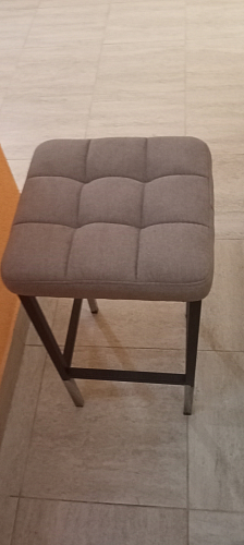 Барный стул Лофт ткань канди грей / черный матовый фото покупателя 34