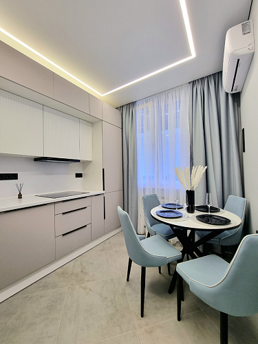 Стул на металлокаркасе Kora light blue / white фото покупателя 190