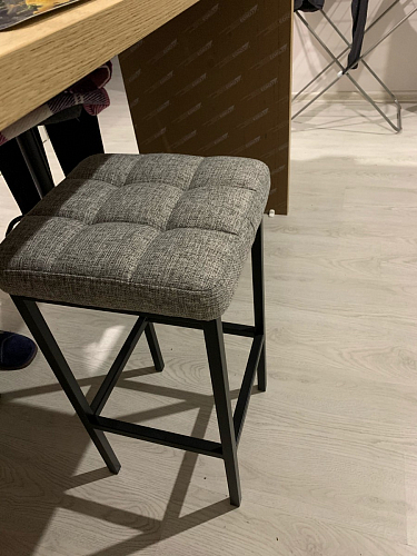 Барный стул Лофт микровелюр катания блэк / черный матовый фото покупателя 125