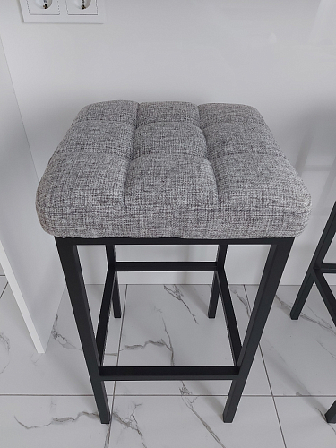 Барный стул Лофт ткань канди крем / черный матовый фото покупателя 309