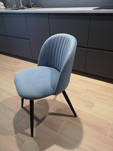 Стул на металлокаркасе Gabi dark beige / black / silver фото покупателя 7