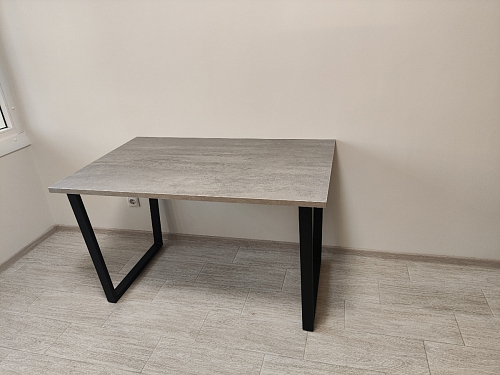 Стол Лота Лофт 140 25 мм черный матовый / бетон фото покупателя 448