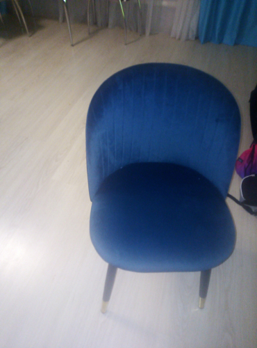 Стул на металлокаркасе Gabi 1 light blue / black / gold фото покупателя 442