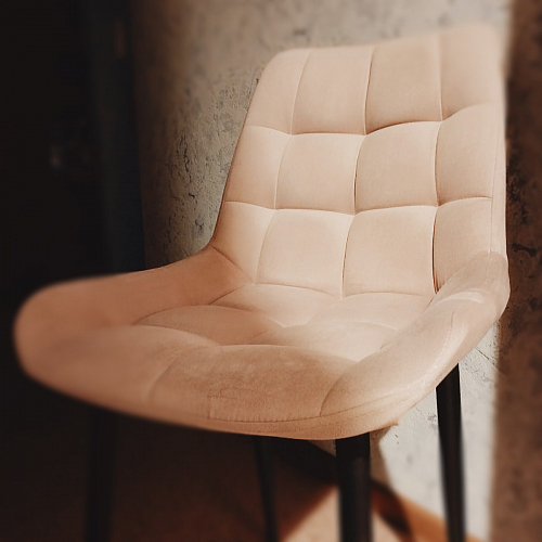 Стул на металлокаркасе Челси бежевый / черный фото покупателя 26