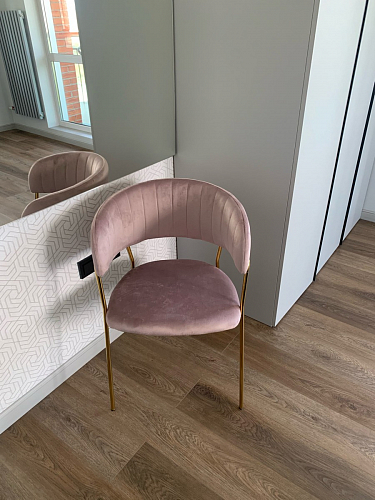 Стул на металлокаркасе Kamelia темно-серый / золотой фото покупателя 19