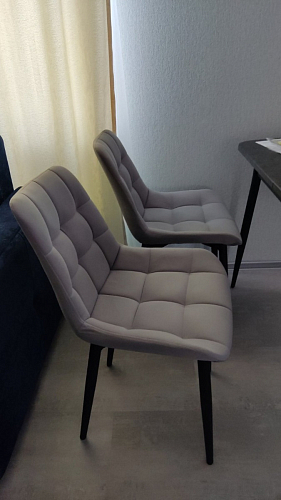 Стул на металлокаркасе Челси велюр коричневый / черный каркас фото покупателя 141