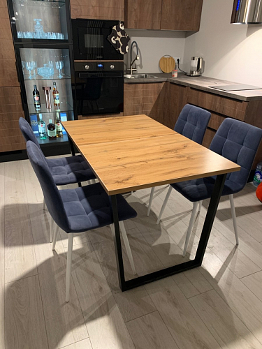 Деревянный стол Лота Лофт 120х75 белый матовый / дуб крафт золотой фото покупателя 76