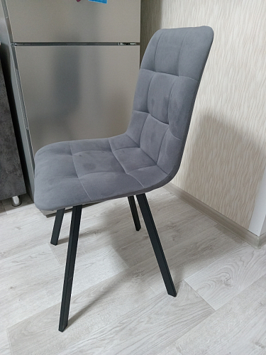 Стул на металлокаркасе Чилли К темно-серый (velutto 32) / черный фото покупателя 180